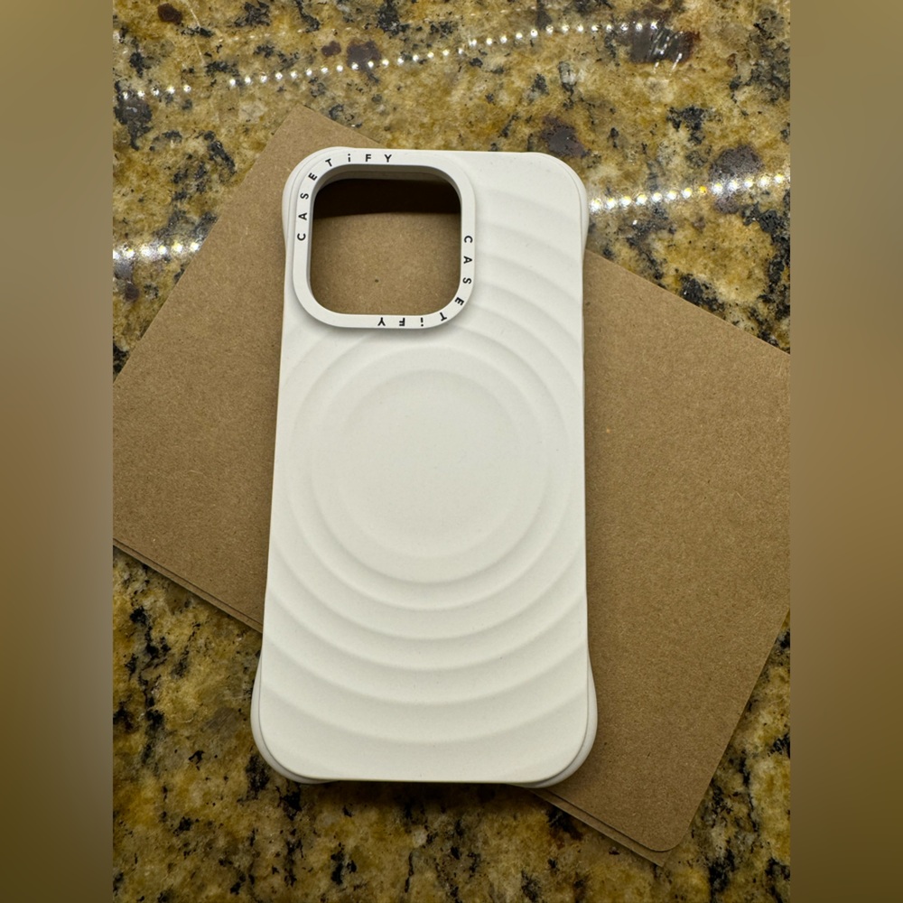 Casetify ripple case with MagSafe for iPhone 15 Pro in White